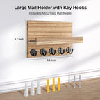Lwenki Key Holder for Wall, Decorative Key and Mail Holder - Image 7