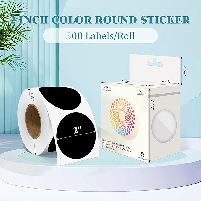 2 Inch Round Color Coding Labels - Image 2