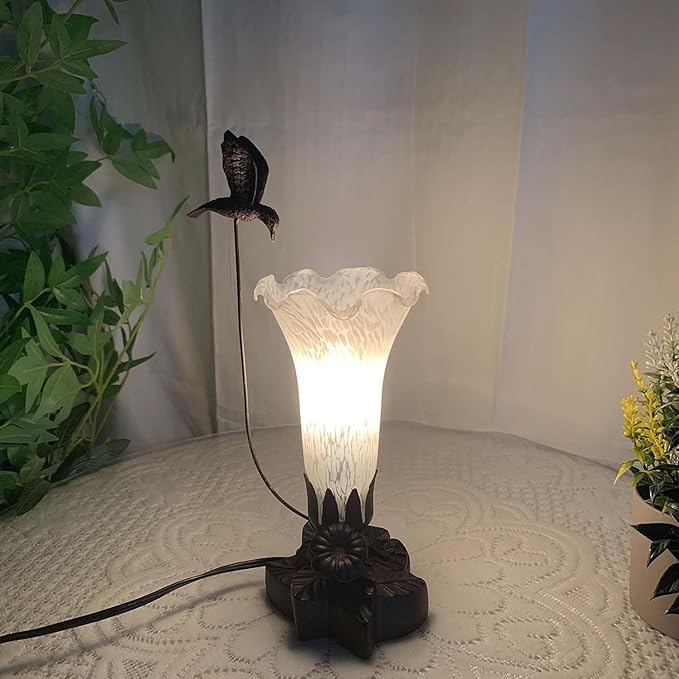 Bieye LS10 Lily Flower Blown Glass Lampshade - Image 4