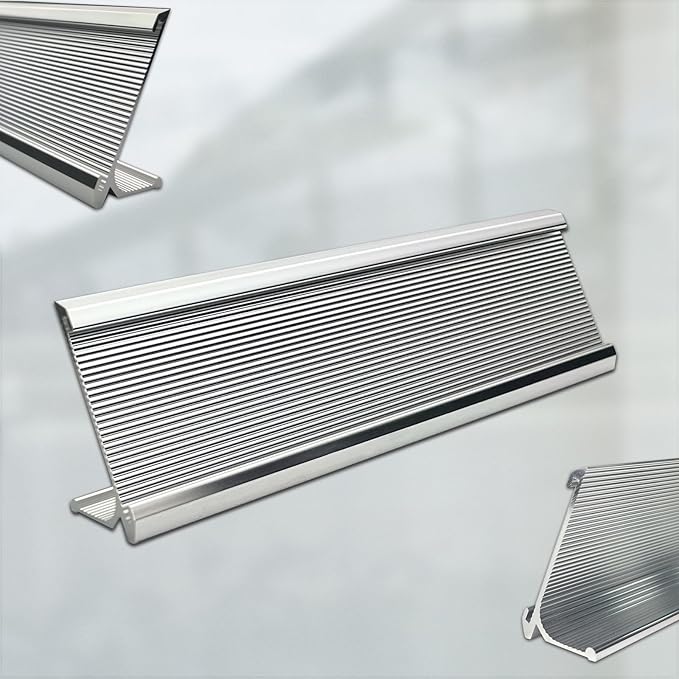 10 Pack 2" x 8" Aluminum Desk Name Plate Holder, Office Name Plate Holder - Image 3
