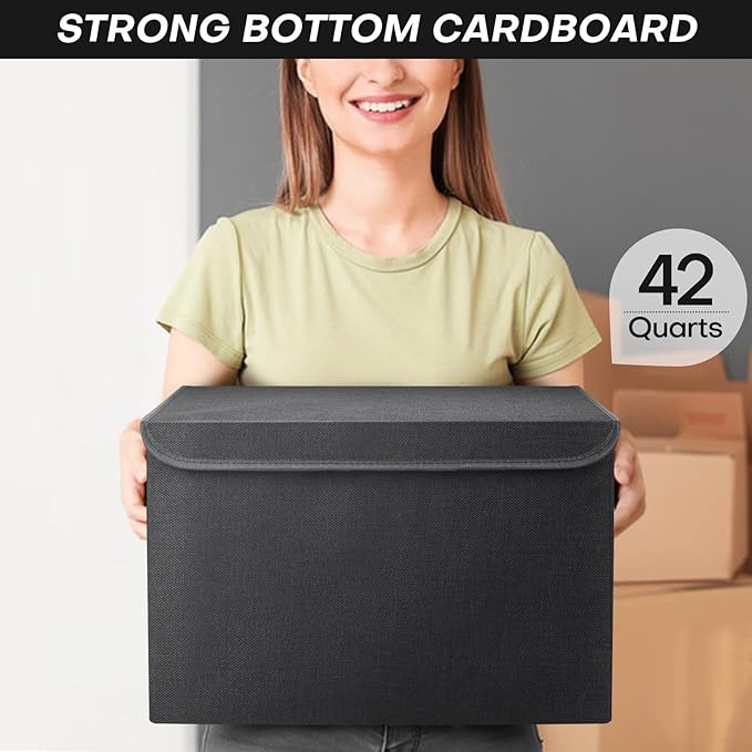 Bagnizer Large 17" 42 Quarts Collapsible Stackable Storage Bins - Image 6
