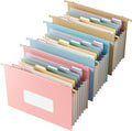 EcoStash Wheat Straw Expanding Hanging File Folders, 3 Color File Organizer by EcoStash