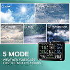 OBET Weather Station Wireless Indoor Outdoor Thermometer Wireless, Color - Image 5