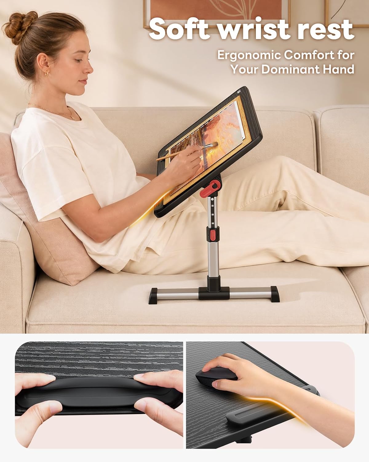Laptop Desk Table, SAIJI Adjustable Laptop Stand, Portable Lap Desks