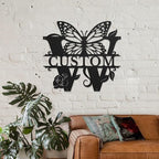 Personalized Custom Letter Name metal Signs, Custom Black Letter Monogram Wall - Image 3