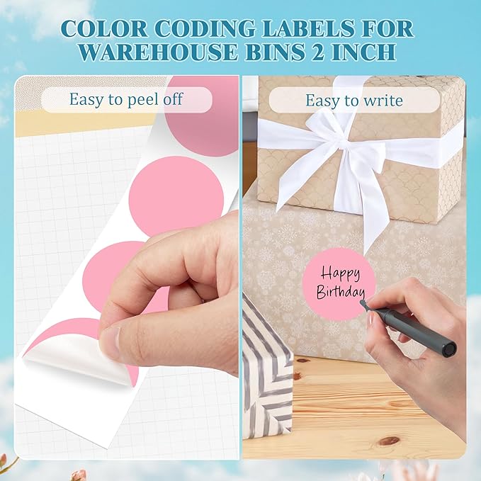 2 Inch Round Color Coding Labels - Image 4