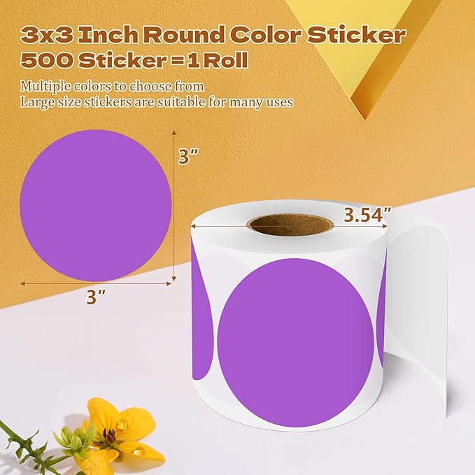 3 Inch Round Color Coding Labels - Image 2