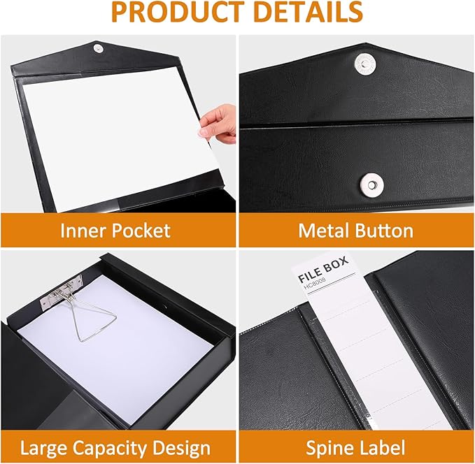 HUA JIE A4 Storage File Boxes Plastic Archives Cases - Image 3