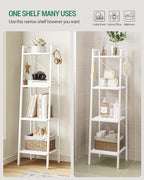 Hzuaneri Ladder Shelf, Bookshelf Bookcase, Freestanding Corner Storage Shelve - Image 4