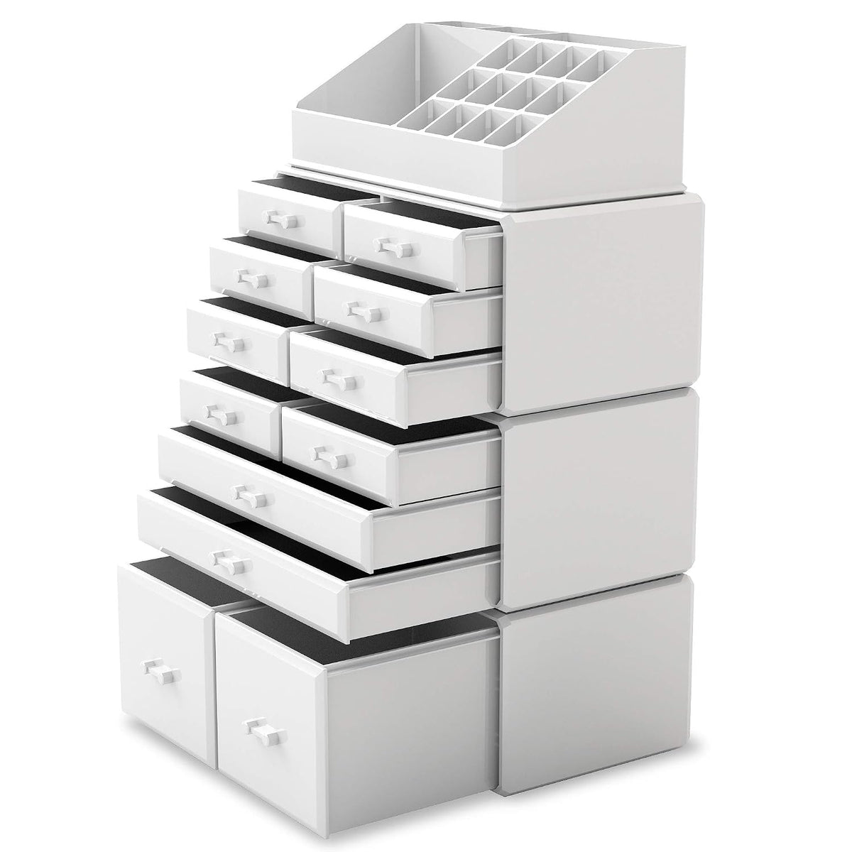 Readaeer Makeup Cosmetic Organizer Storage Drawers Display Boxes Case with 12...