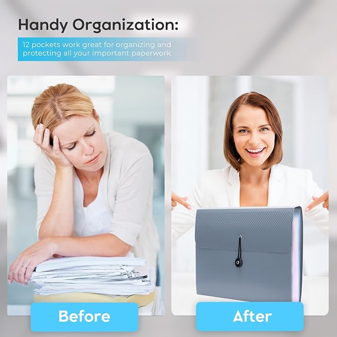 Accordion File Organizer, Expanding File Folder - Image 6