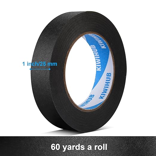 KIWIHUB Black Painters Tape, 1 inch x 60 Yards - Image 2
