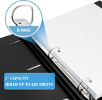 INFUN 1 Inch Telescoping 3 Ring Binder- 4 PCS-Black, Portable Plastic Binder - Image 5