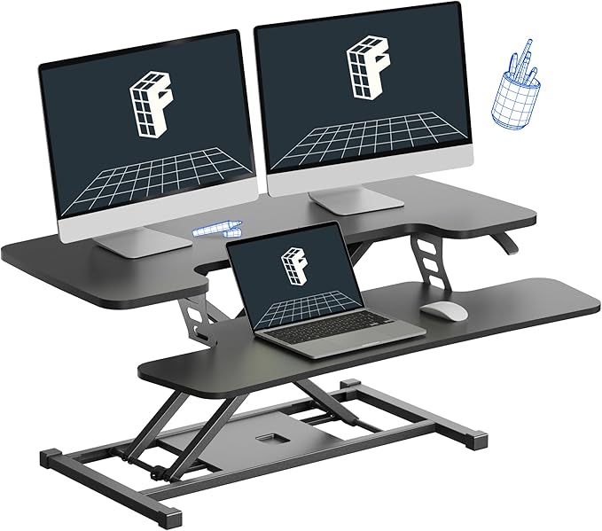 FLEXISPOT 36-inch Standing Desk Converter Height Adjustable Sit to Stand Up by FlexiSpot