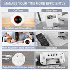 GuDoQi Digital Productivity Timer, Octagon Rotating Pomodoro Timers - Image 6