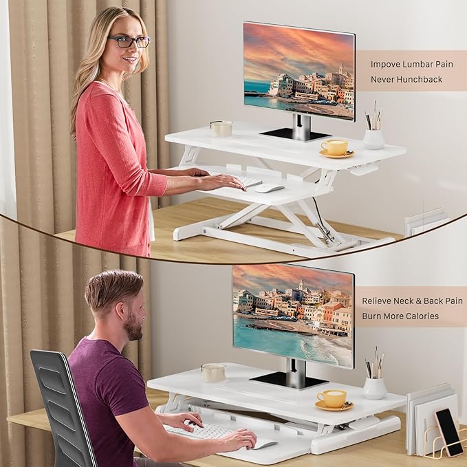 JOY worker Standing Desk Converter, Desktop Workstation Riser - Image 5