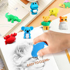 URSKYTOUS 36Pcs Animal Erasers Kids Desk Pets Pencil Erasers 3D Puzzle Bulk - Image 4