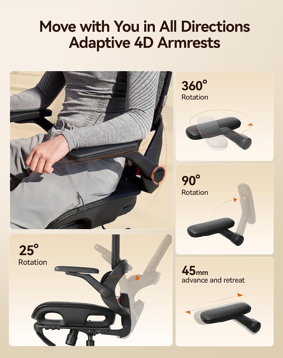 SIHOO B100 PRO Ergonomic Mesh Office Chair with Footrest