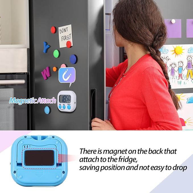 Weewooday 24 Pcs Digital Kitchen Timer Magnetic Timer Bulk On/Off Switch Minute - Image 4