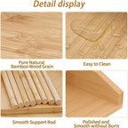 HYNAWIN Bamboo Corner Desk Organizer Shelf, 3-Tier Triangle Storage Rack - Image 4