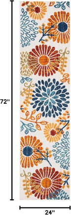 safavieh cabana outdoor runner rug 2'x6', modern cream shown in use