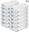 Sterilite 12-Pack Latching Box, Under Bed Storage Bins by Sterilite