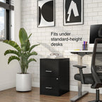staples 2-drawer vertical file cabinet, letter size, lockable, front angle view