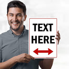 Custom Arrow, Custom Directional Sign, Two Way Arrow, 10x14 Inches, 55 mil - Image 2