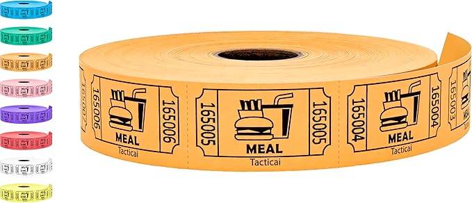 Tacticai 1000 Raffle Tickets, Single Roll, Ticket by Tacticai
