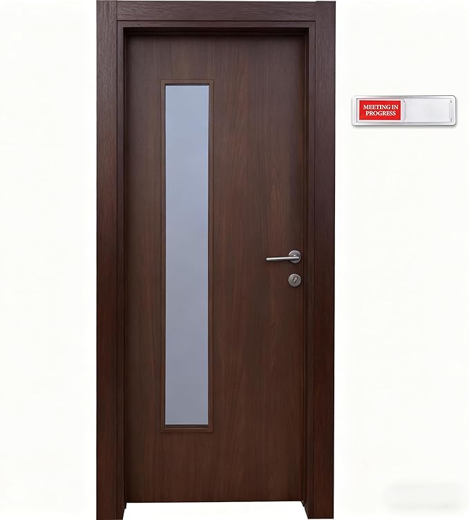 Meeting in Progress or Vacant Door Sign, Sliding Status Indicator Sign - Image 9