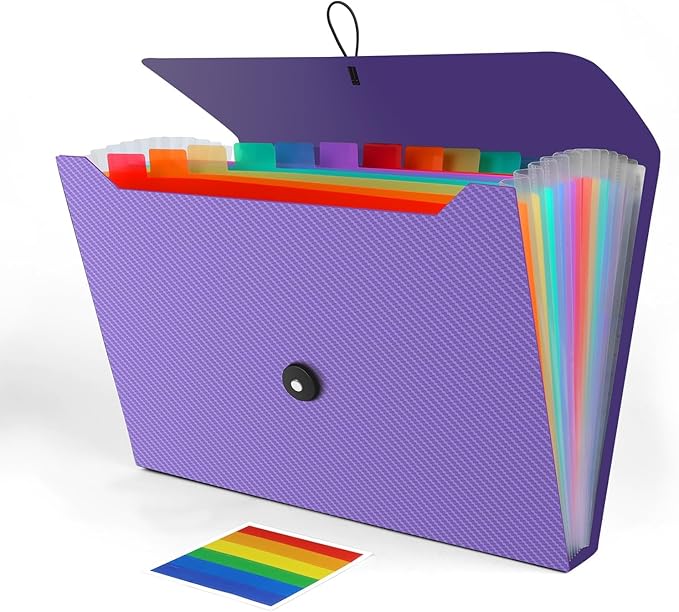 Accordion File Organizer, Expanding File Folder by Weovepaw