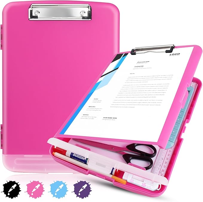 Plastic Clipboard with Storage, A4 Nursing Clipboard Folder with Pen Holder by TFDLCGzm