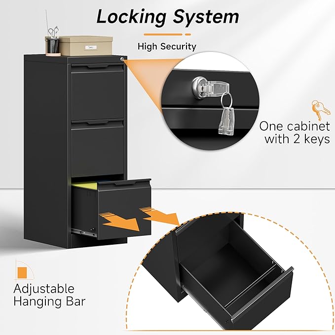 Bestoo 3-Drawer File Cabinet - Image 6