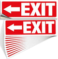 iSYFIX Exit Signs Stickers 12 Pack 12x4 Inch by iSYFIXPREMIUMSIGNS