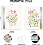 JWVK Vintage Wild Flower Botanical Plant Notebook 05, Rustic Spring Floral - Image 2