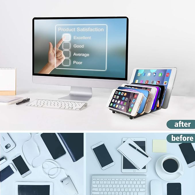 UDOLI Adjustable Universal Multi Device Organizer Dock Stand Holder, Tablet - Image 3