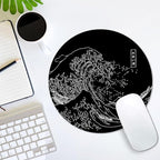IMAYONDIA Japanese Great Wave Mouse Pad Small, Kanagawa Round Mousepad - Image 7