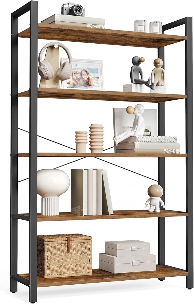 VASAGLE 5-Tier Bookshelf, Bookcase by VASAGLEbySONGMICSHOME