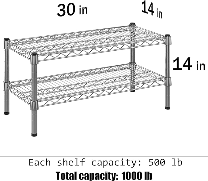 Regal Altair 14" Deep x 30" Wide x 14" Height Wire Shelving Kit | 2-Tier | NSF - Image 3