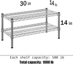 Regal Altair 14" Deep x 30" Wide x 14" Height Wire Shelving Kit | 2-Tier | NSF - Image 3