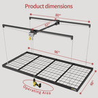 garage ceiling storage racks – 4x8 ft overhead shown in use