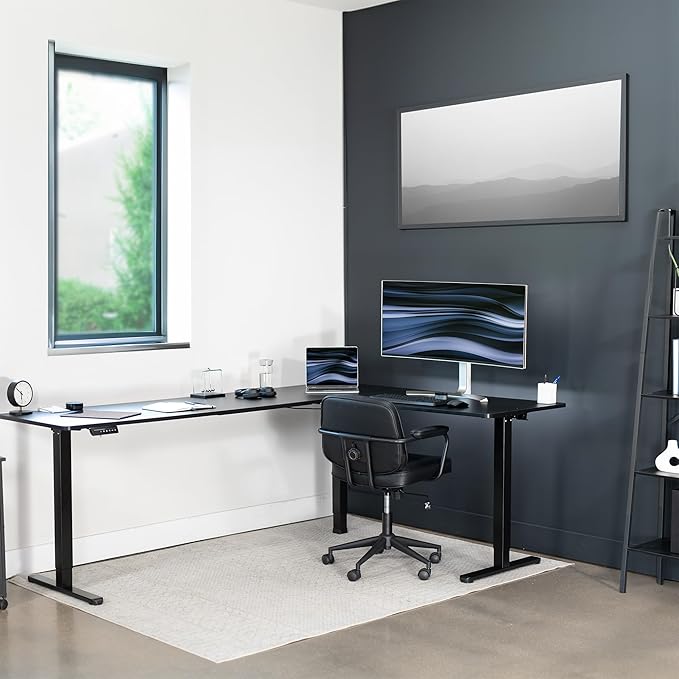 VIVO Electric Corner 84 x 63 inch L-Shaped Standing Desk, Memory Height - Image 7