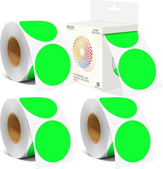 2 Inch Color Coding Round Labels by Unknown
