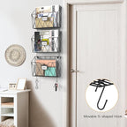 YBING Wall File Organizer Mesh Hanging Wall-mount Files Holder 6 Pack Hanging - Image 6