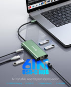UtechSmart USB C Hub, Ethernet Multiport Adapter 6 in 1 USB C to HDMI Dock - Image 2