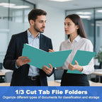 File Folder, HERKKA 30 Pack 1/3 Cut Tab File Folders, File Folders Great - Image 7