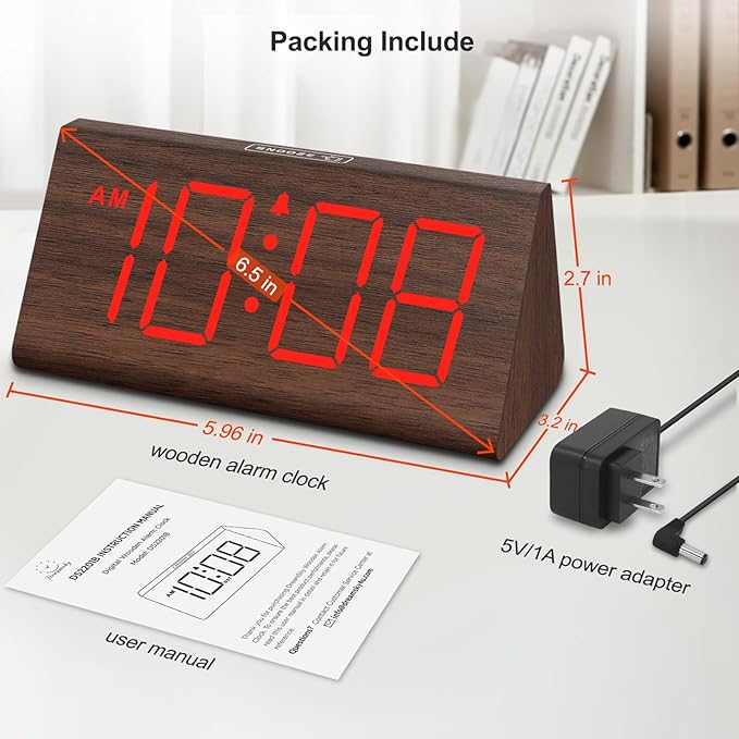DreamSky Wooden Digital Alarm Clocks - Image 7