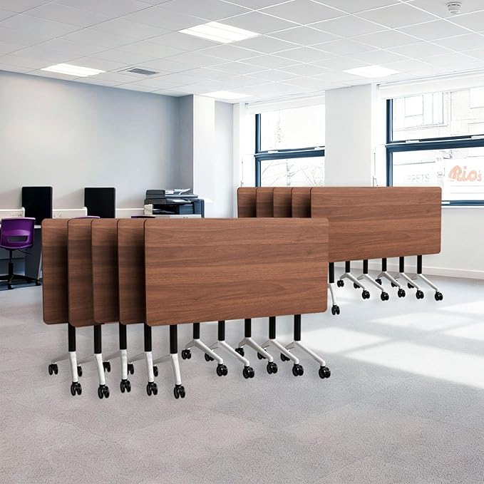 Goakwwuz Conference Room Table, Folding Conference Tables, Thicken Grey Tabletop by Goakwwuz