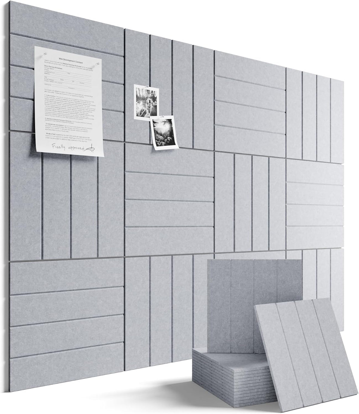 Felt Bulletin Board with Self-Adhesive 12 Pack