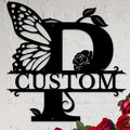 Personalized Custom Letter Name metal Signs, Custom Black Letter Monogram Wall by Casebrick